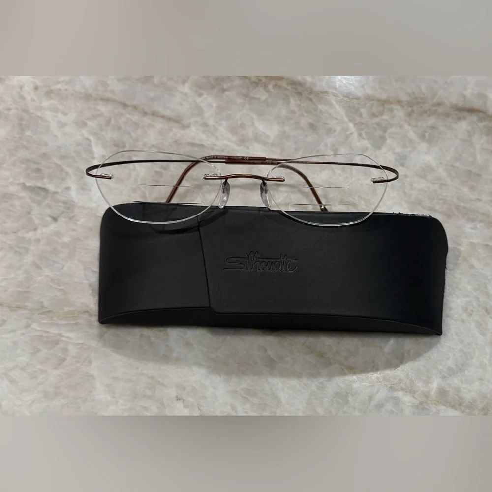 Silhouette Eyeglasses 7799 40 6069 Titanium Austria‎ Plus Case